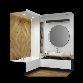 Furniture decor in the bathroom